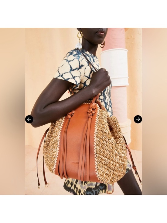 Ulla Johnson Handbags - Ulla Johnson  Daphne tan leather and woven tote